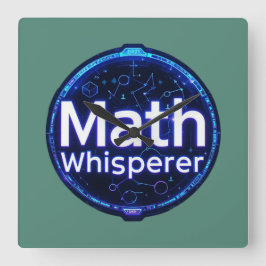 Relógio Quadrado Professor de Matemática Feiticeiro da Matemática