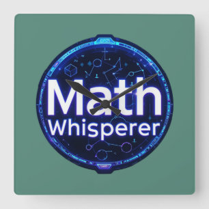 Relógio Quadrado Professor de Matemática Feiticeiro da Matemática