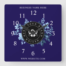 Relógio Quadrado Promocional de texto e logotipo personalizado mini