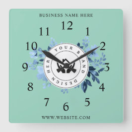 Relógio Quadrado Promocional de texto e logotipo personalizado mini