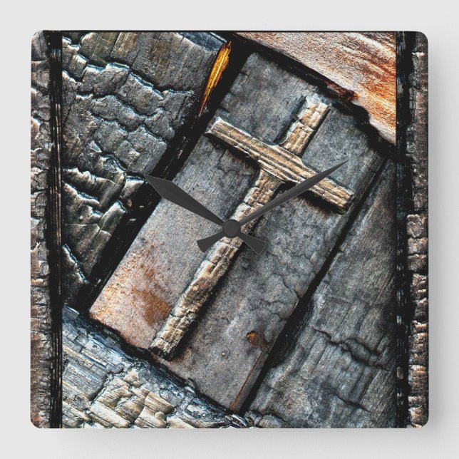 Relógio Quadrado Proteção cruzada (Frente)