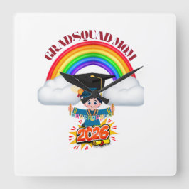 Relógio Quadrado Proud Mom Grad Squad 2026