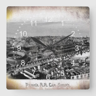 Relógio Quadrado PRR Altoona compra o pulso de disparo de parede