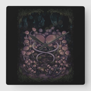 Relógio Quadrado Psilocybe Allenii