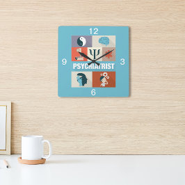 Relógio Quadrado Psiquiatra Profissional Icônico Projetado