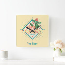 Relógio Quadrado Puerto Vallarta Jalisco México dançando cactus