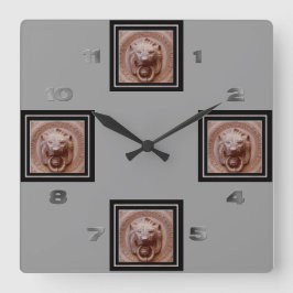 Relógio Quadrado Pulso de disparo - aldrava de porta principal do