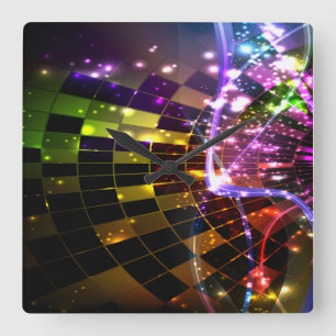 Relógio Quadrado Pulso de disparo da arte abstracta 11