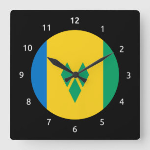 Relógio Quadrado Pulso de disparo da bandeira de Vincentian do