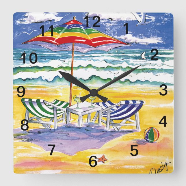 Relógio Quadrado Pulso de disparo da Esforço-parede da (Frente)