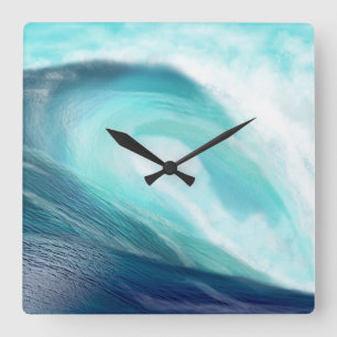 Relógio Quadrado Pulso de disparo da onda de oceano