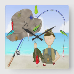 Relógio Quadrado Pulso de disparo da pesca