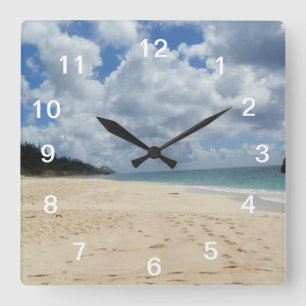 Relógio Quadrado Pulso de disparo da praia