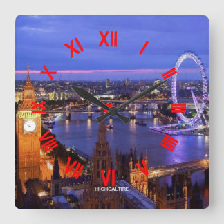 Relógio Quadrado pulso de disparo de Londres pelo highsaltire