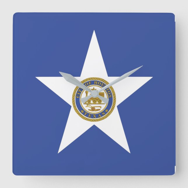 Relógio Quadrado Pulso de disparo de parede com a bandeira da (Frente)