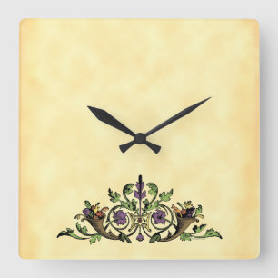 Relógio Quadrado Pulso de disparo de parede da arte do vintage do