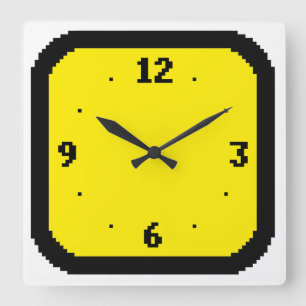 Relógio Quadrado pulso de disparo de parede de 8 bits da arcada dos