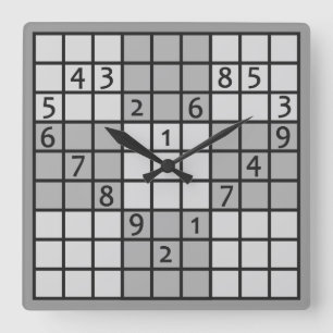 Relógio Quadrado Pulso de disparo de parede de SUDOKU