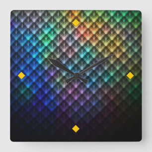 Relógio Quadrado Pulso de disparo de parede do caleidoscópio