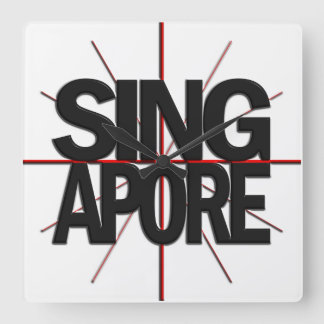 Relógio Quadrado Pulso de disparo de parede do fuso horário de