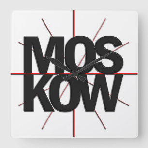 Relógio Quadrado Pulso de disparo de parede do fuso horário de