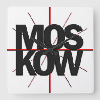 Relógio Quadrado Pulso de disparo de parede do fuso horário de