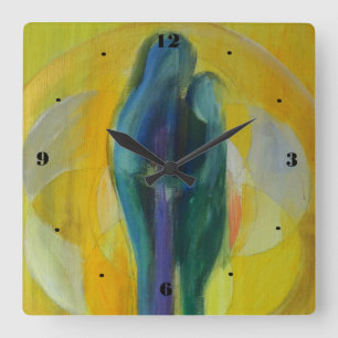 Relógio Quadrado Pulso de disparo de parede do quadrado dos