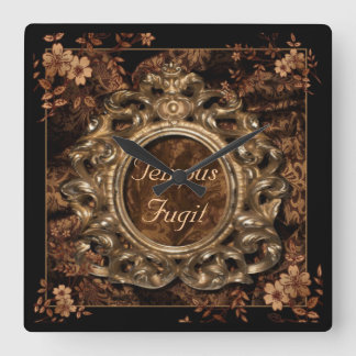 Relógio Quadrado Pulso de disparo de parede do roteiro de brocado &