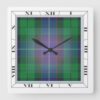 Relógio Quadrado Pulso de disparo de parede do Tartan de Mitchell