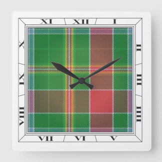 Relógio Quadrado Pulso de disparo de parede do Tartan do caçador