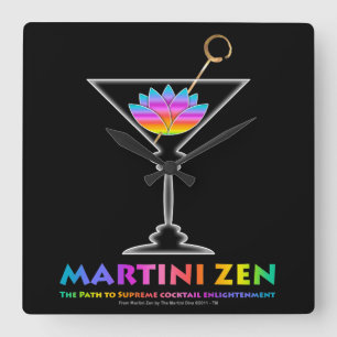 RELÓGIO QUADRADO PULSO DE DISPARO DE PAREDE DO ZEN DE MARTINI
