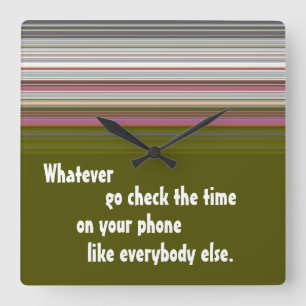 Relógio Quadrado Pulso de disparo de parede engraçado