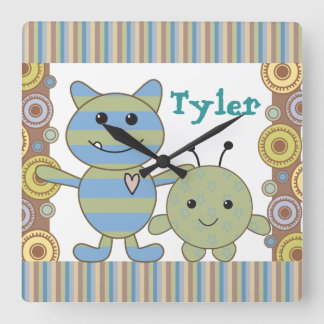 Relógio Quadrado Pulso de disparo de parede espreitando pequeno do