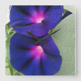 Relógio Quadrado Pulso de disparo de parede floral quadrado