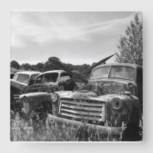 Relógio Quadrado Pulso de disparo de parede velho do caminhão do