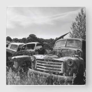 Relógio Quadrado Pulso de disparo de parede velho do caminhão do