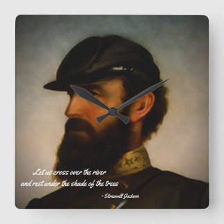 Relógio Quadrado Pulso de disparo de Stonewall Jackson