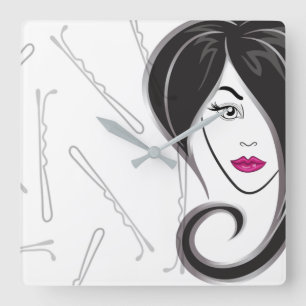 Relógio Quadrado pulso de disparo do cabeleireiro