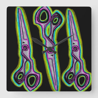 Relógio Quadrado Pulso de disparo do cabeleireiro