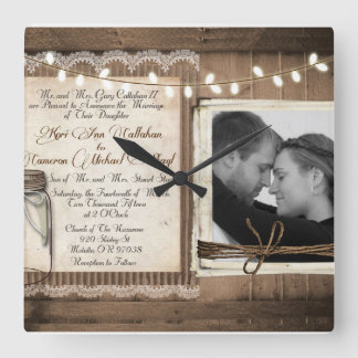 Relógio Quadrado Pulso de disparo do casamento