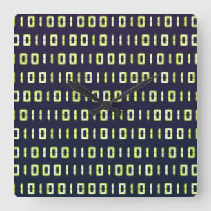 Relógio Quadrado Pulso de disparo do código binário