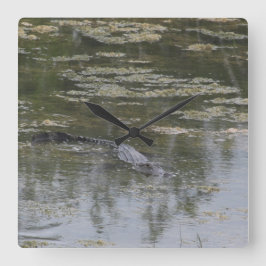 Relógio Quadrado Pulso de disparo do jacaré