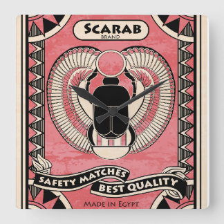 Relógio Quadrado Pulso de disparo egípcio da arte da caixa de