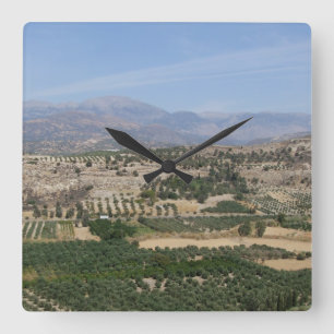 Relógio Quadrado Pulso de disparo grego da paisagem