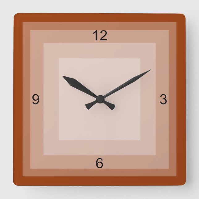 Relógio Quadrado Pulso de disparo - quadrados concêntricos (Frente)