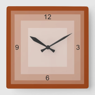 Relógio Quadrado Pulso de disparo - quadrados concêntricos