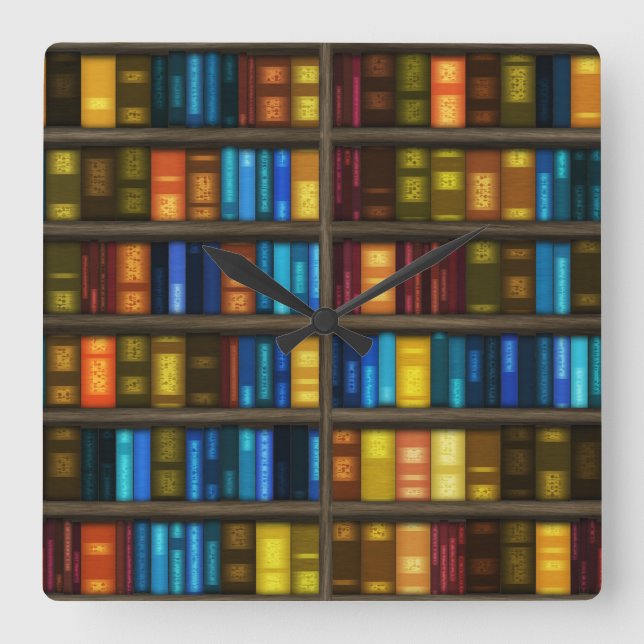 Relógio Quadrado Pulsos de disparo de parede das estantes 1 & (Frente)