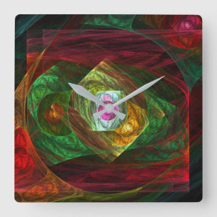 Relógio Quadrado Quadrado de Abstrato de Conexões Dinâmicas