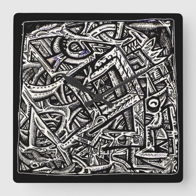 Relógio Quadrado Quadrado Um, de Brian Benson (Frente)