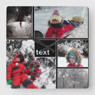 Relógio Quadrado Quadros personalizados de quadrados personalizados